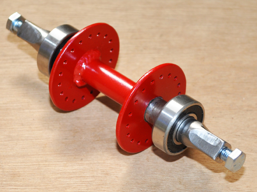 Unicycles Short and Tall - diy axle